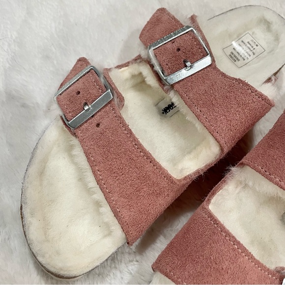 Birkenstock NEW Arizona Shearling Suede in Pink Clay/Natural Size US 8 / EU 39 - Picture 8 of 8